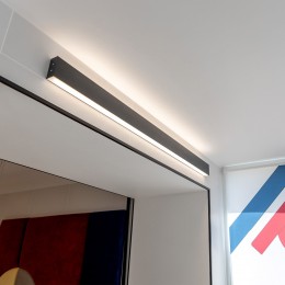 Линейный светодиодный накладной двусторонний светильник 103см 40Вт 4200К черная шагрень 101-100-40-103 Elektrostandard Pro