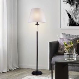 Напольный светильник с тканевым абажуром 01008/1 черный Eurosvet