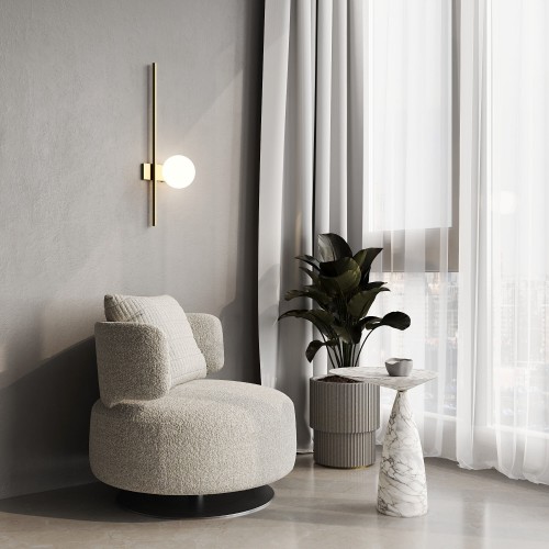 Настенный светильник с матовым плафоном 503052 латунь Eurosvet