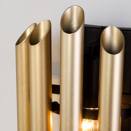 Настенный светильник с металлическим плафоном 361/1 черный / шампань Bogate's