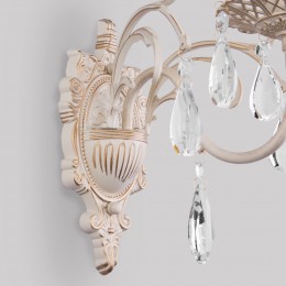 Настенный светильник с тканевым абажуром 3637/1 белый с золотом Eurosvet