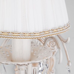 Настенный светильник с тканевым абажуром 3637/1 белый с золотом Eurosvet