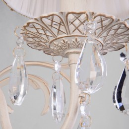 Настенный светильник с тканевым абажуром 3637/1 белый с золотом Eurosvet