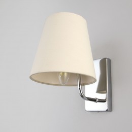 НАСТЕННЫЙ СВЕТИЛЬНИК С ТКАНЕВЫМ АБАЖУРОМ 60155/1 хром Eurosvet