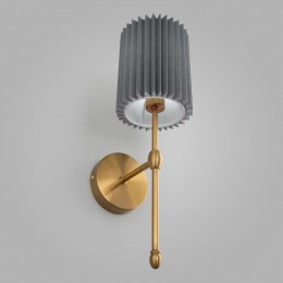 НАСТЕННЫЙ СВЕТИЛЬНИК С ТКАНЕВЫМ АБАЖУРОМ 60162/1 латунь Eurosvet