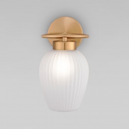 НАСТЕННЫЙ СВЕТИЛЬНИК СО СТЕКЛЯННЫМ ПЛАФОНОМ 30184/1 латунь Eurosvet