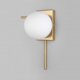 НАСТЕННЫЙ СВЕТИЛЬНИК СО СТЕКЛЯННЫМ ПЛАФОНОМ 40036/1 латунь Eurosvet