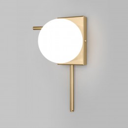 НАСТЕННЫЙ СВЕТИЛЬНИК СО СТЕКЛЯННЫМ ПЛАФОНОМ 40036/1 латунь Eurosvet