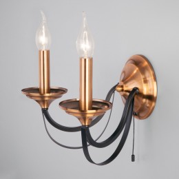 Настенный светильник в классическом стиле 60098/2 черный Eurosvet