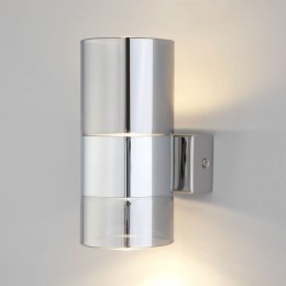 Настенный светодиодный светильник со стеклянным плафоном 40021/1 LED хром/дымчатый Eurosvet