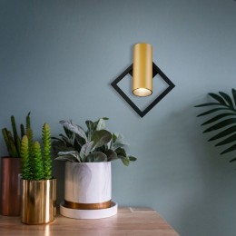 Настенный светодиодный светильник в стиле минимализм 20091/1 LED черный / золото Eurosvet