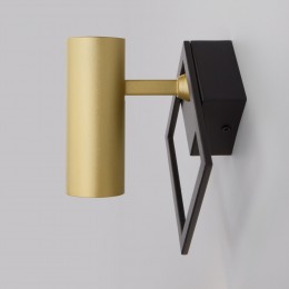 Настенный светодиодный светильник в стиле минимализм 20091/1 LED черный / золото Eurosvet