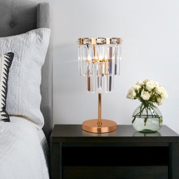 Настольный светильник с хрусталем 01136/1 золото Eurosvet