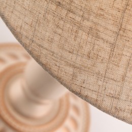 Настольный светильник с тканевым абажуром 01060/1 белый с золотом Eurosvet