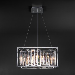 Подвесная люстра с хрусталем 312/6 хром Bogate's