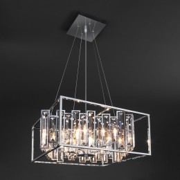 Подвесная люстра с хрусталем 312/6 хром Bogate's