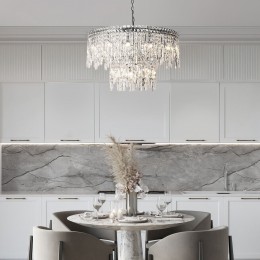 Подвесная люстра с хрусталем 60160 хром Eurosvet