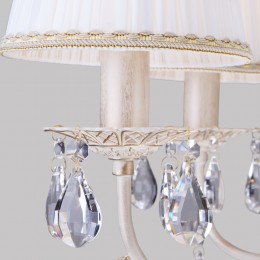 Подвесная люстра с тканевыми абажурами 3637/7 белый с золотом Eurosvet