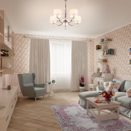 Подвесная люстра с тканевыми абажурами 60095/5 хром Eurosvet