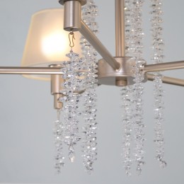 Подвесная люстра с тканевыми абажурами 60148/5 матовое золото Eurosvet