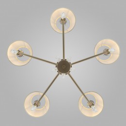 Подвесная люстра с тканевыми абажурами 60148/5 матовое золото Eurosvet