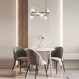 Подвесная люстра со стеклянными плафонами 30183/6 латунь Eurosvet