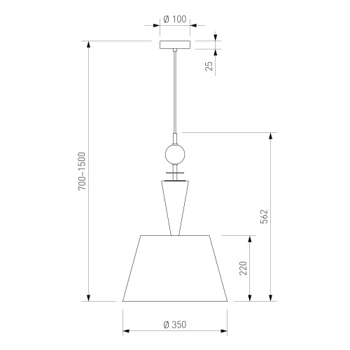 Подвесной светильник с декором из керамики 104014 Eurosvet