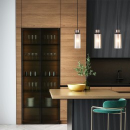 Подвесной светильник со стеклянным плафоном 50115/1 черный Eurosvet