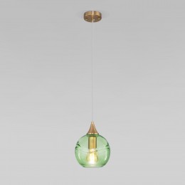 Подвесной светильник со стеклянным плафоном 50221/1 зеленый Eurosvet