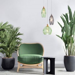 Подвесной светильник со стеклянным плафоном 50221/1 зеленый Eurosvet