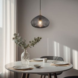 Подвесной светильник со стеклянным плафоном 50263/1 темно-серый Eurosvet