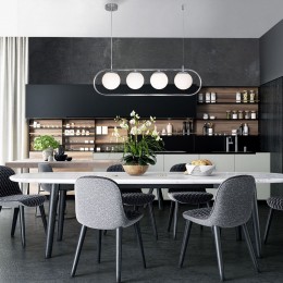 Подвесной светильник со стеклянными плафонами 50089/4 хром Eurosvet