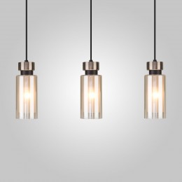 Подвесной светильник со стеклянными плафонами 50115/3 черный Eurosvet