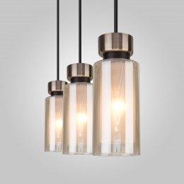 Подвесной светильник со стеклянными плафонами 50115/3 черный Eurosvet