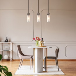 Подвесной светильник со стеклянными плафонами 50115/3 черный Eurosvet