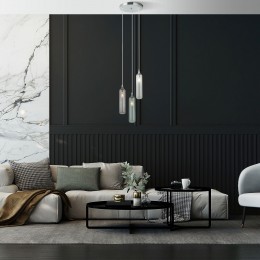 Подвесной светильник со стеклянными плафонами 50252/3 хром Eurosvet