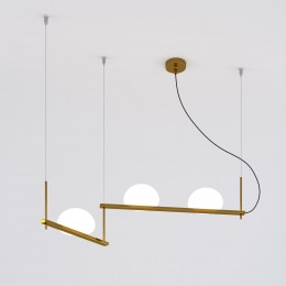 Подвесной светильник со стеклянными плафонами 70145/3 латунь Eurosvet