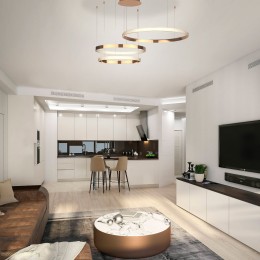 Подвесной светодиодный светильник с регулировкой цветовой температуры и яркости 90175/3 медный Eurosvet