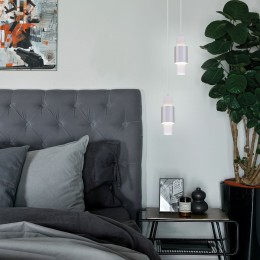 Подвесной светодиодный светильник в стиле лофт 50204/1 LED белый / серебро Eurosvet