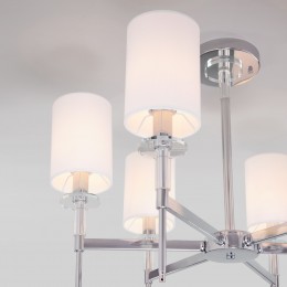 Потолочная люстра с тканевыми абажурами 60132/6 хром Eurosvet