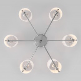 Потолочная люстра с тканевыми абажурами 60132/6 хром Eurosvet