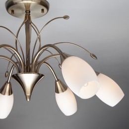 Потолочная люстра со стеклянными плафонами 22080/6 античная бронза Eurosvet