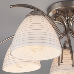 Потолочная люстра со стеклянными плафонами 30121/5 сатин-никель Eurosvet