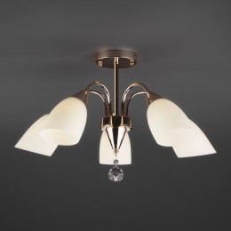 Потолочная люстра со стеклянными плафонами 30149/5 золото Eurosvet