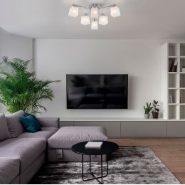 Потолочная люстра со стеклянными плафонами 30162/6 хром Eurosvet