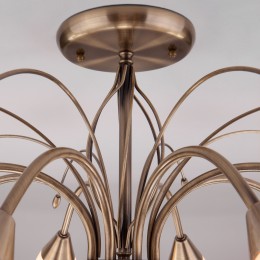 Потолочная люстра со стеклянными плафонами 30280/8 античная бронза Eurosvet