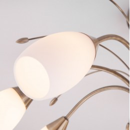 Потолочная люстра со стеклянными плафонами 30280/8 античная бронза Eurosvet