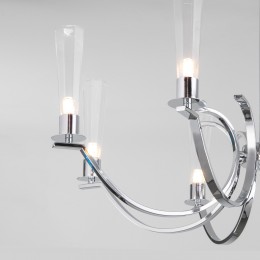 Потолочная люстра со стеклянными плафонами 60141/8 хром Eurosvet