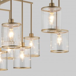 Потолочная люстра со стеклянными плафонами 60144/10 золото Eurosvet