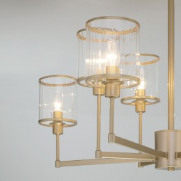 Потолочная люстра со стеклянными плафонами 60144/8 золото Eurosvet